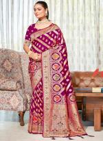 Silk Purple Festival Wear Weaving Saree